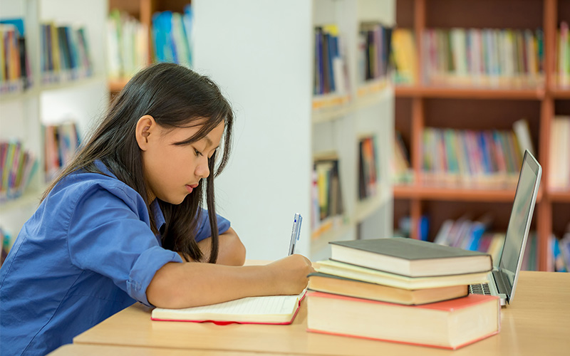 Student building grammar accuracy and confidence for PSLE English exam.